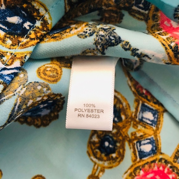 Banana Republic Top Jewel Print Blouse Size S - Picture 8 of 9